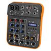 5 Core Audio Interface Mixer 4 Channel PC XLR Bluetooth USB DJ Music Podcast Karaoke Sound Board - MX 4CH - MX 4CH ORG