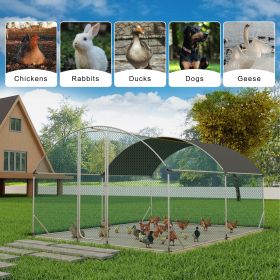 Metal Chicken Coop - 13.1 x 9.8 x 6.6 ft