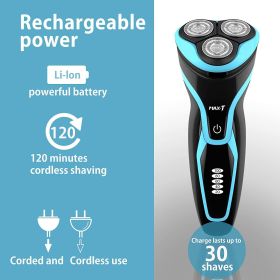 Electric Shaver Razor for Men, Quick Charge Rotary Shaver with Pop Up Trimmer, Wet Dry IPX7 Waterproof XH