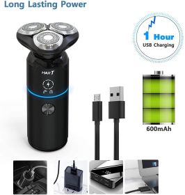 Men Electric Razor,  Corded and Cordless Rechargeable Travel Rotary Shaver Razor for Men with IPX7 Waterproof XH