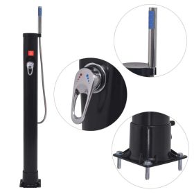 vidaXL Solar Shower 2.1 gal PVC Steel - Black