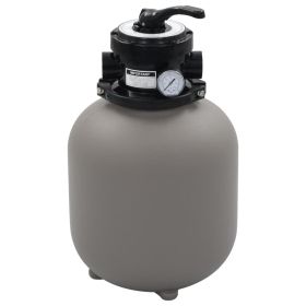 vidaXL Pool Sand Filter with 4 Position Valve Gray 1.4" - Grey