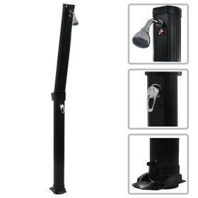 vidaXL Foldable Solar Shower Black 84.3" 6.1 gal - Black