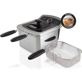 4L Deep Fryer, Stainless Steel, Electric - silver