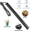Bosonshop Surge Protector Power Strip with Outlets and USB Charging Ports 6-Foot Cord for Home, Office -Black (1, 12 outlets) - KM3727