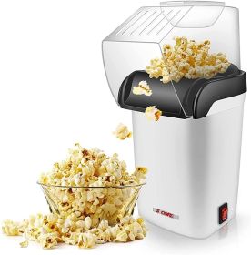 Popcorn Machine Hot Air Electric Popper Kernel Corn Maker Bpa Free No Oil 5 Core POP - White