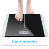 400lb/180kg Smart Digital Body Weight Scale Bathroom Fitness Backlit LCD Display - Black