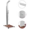 vidaXL Outdoor Shower with Tray WPC Stainless Steel - Brown