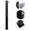 vidaXL Outdoor Solar Shower with Shower Head and Faucet 10.6 gal - Black