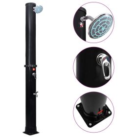 vidaXL Outdoor Solar Shower with Shower Head and Faucet 10.6 gal - Black