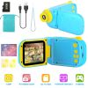 Kids Digital Camera Child Video Camera Children Camcorder Christmas Toy Birthday Gifts with 2.4in Screen 4X Digital Zoom - Blue