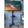 Modern Rolling TV Stand Mobile TV Cart for 23 to 55 inch Flat TVs; Black - Black - Metal