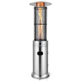 41000 BTU Stainless Steel Round Glass Tube Patio Heaters - as show