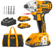 INGCO 20V Brushless Cordless Impact Driver Set CIRLI2002A - Tool with Battery and Charger