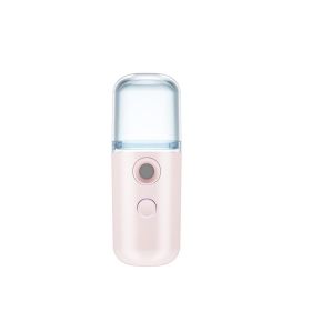 Mist Sprayer Mini 30ml Nano Portable Face Spray Facial Body Steamer Moisturizing Skin Care Humidifier Instruments - USB 1 30ml pink