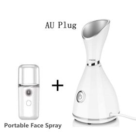 Face Steamer Machine SPA Sprayer Sauna Facial Humidifier Skin Care Facial Vaporizer Vapeur Visage Nebulizador Limpiador Digester - AU Plug Kit 1