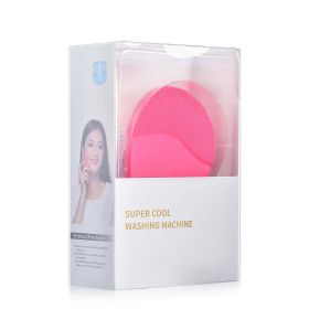 Electric Facial Cleaning Brush Cleanser Massage Skin Face Care Mini Washing Machine Waterproof Silicone Dirt Remove SPA Tool - Red Pro type