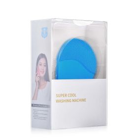 Electric Facial Cleaning Brush Cleanser Massage Skin Face Care Mini Washing Machine Waterproof Silicone Dirt Remove SPA Tool - Blue Pro type