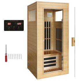 Single Graphene Far Infrared Sauna Room Dual Audio Bluetooth - Natural