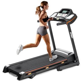 Folding Electric Treadmill Motorized Running Machine with Manual Incline and Hydraulic Rod Mechanism - as pic