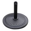 Patio Umbrella Base 18" Outdoor Umbrella Stand Base Market Umbrella Holder for Deck;  Lawn;  Garden;  Pool - Black
