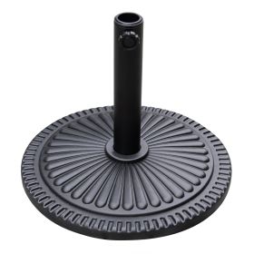 Patio Umbrella Base 18" Outdoor Umbrella Stand Base Market Umbrella Holder for Deck;  Lawn;  Garden;  Pool - Black