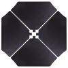 4 Pcs Offset Weighted Cantilever Hanging Patio Heavy Duty Umbrella Stand;  Water & Sand Filled Plastic Base;  Black 284LB - Black