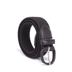 MKF Collection Elia Woven Adjustable Belt by Mia K - Brown XL - Vegan Leather