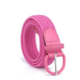 MKF Collection Elia Woven Adjustable Belt by Mia K - Pink XL - Vegan Leather