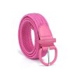MKF Collection Elia Woven Adjustable Belt by Mia K - Pink L - Vegan Leather