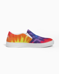 Men's Athletic Sneakers, Tie-Dye Low Top Slip-On Canvas Sports Shoes - 01DWHF - 5.5 - Multicolor