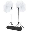 2x35w Photo Lights w/ 32in White Umbrella Kit - LA01
