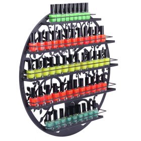 5 Tier Metal Circular Nail Polish Display Organizer Wall Rack Holder--YS