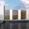 6.33 ft. H x 3.93 ft. W Laser Cut Metal Privacy Screen;  24"*48"*3 panels - Brown - Galvanized steel