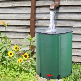 50 Gallon Folding Rain Barrel Water Collector Green - Green