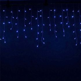 13FT 96LED Icicle String Light w/19 Drops Indoor/Outdoor Xmas Light Party Decor - Blue