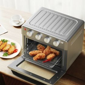 19 Qt Dehydrate Convection Air Fryer Toaster Oven with 5 Accessories - SLIVER