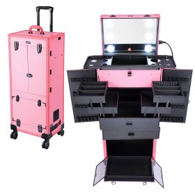 Makeup Case w/ Light Mirror Telescopic Legs
