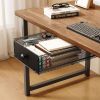 Under Desk Drawer Slide Out, Black Metal Under Desk Organizer and Storage Drawer Heavy Duty Undermount Desk Shelf for Office, Table-1 Pack - Black