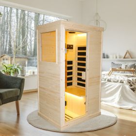 Single person spruce far infrared sauna hair - as Pic