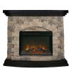 Upland Electric Fireplace - tan