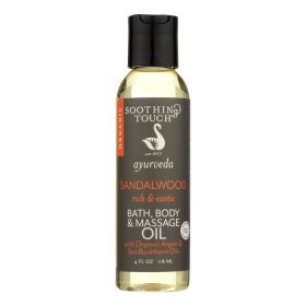 Soothing Touch Bath Body and Massage Oil - Ayurveda - Sandalwood - Rich and Exotic - 4 oz - 1277417