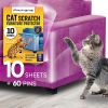 Heavy Duty Cat Scratch Deterrent Furniture Protectors for Sofa Doors 10 Pack Clear 17x12x0.25 inch Couch Protectors from Cats - Primens
