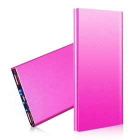 20000mAh Power Bank Ultra-thin External Battery Pack Phone Charger - HotPink