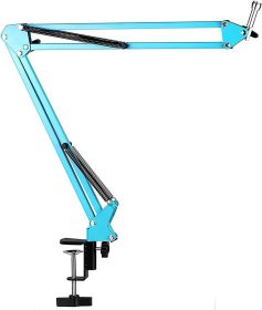 Microphone Stand Suspension Boom Scissor Arm Upgraded Studio Microphone Mic Holder Mike Stand Clamp 5 Core MS ARM BLU (Blue) - Blue