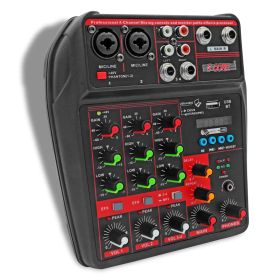 5 Core Audio Interface Mixer 4 Channel PC XLR Bluetooth USB DJ Music Podcast Karaoke Sound Board - MX 4CH - MX 4CH