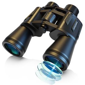 20x50 HD Professional Waterproof Binoculars-High Power Military Low Light Night Vision Binoculars with Durable & Clear BAK4 Prism FMC Lens - black