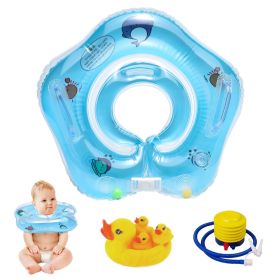 Infant Baby Neck Floats for Bathtub, Designed for Babies 2+ Months (6 - 24lbs) - Blue