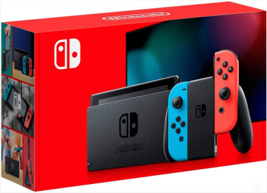 Neon Blue and Neon Red Joy Con   HAC-001(-01) - blue n red