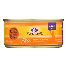 Wellness Pet Products Cat Food - Chicken Recipe - Case of 24 - 5.5 oz. - 552034
